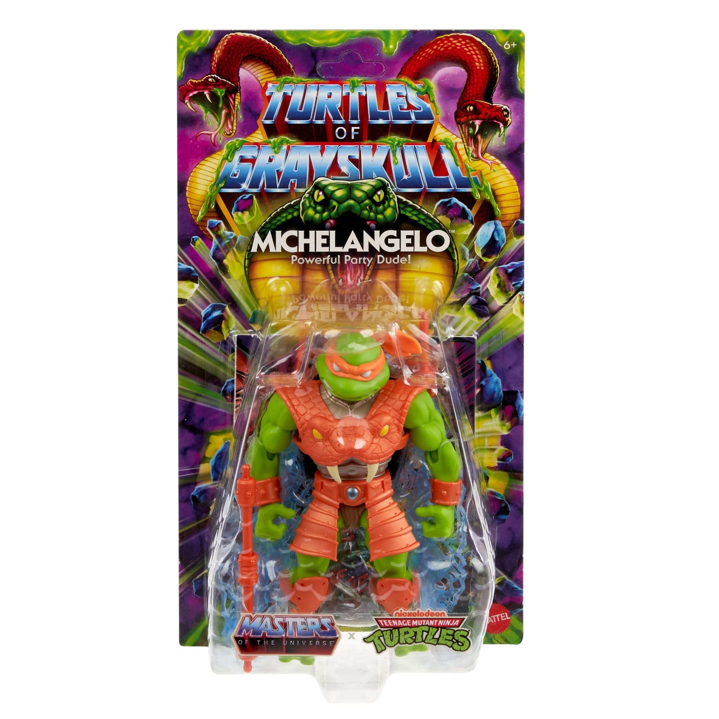 Masters of the Universe Turtles of Grayskull Figura de Acción Michelangelo de 5.5 pulgadas