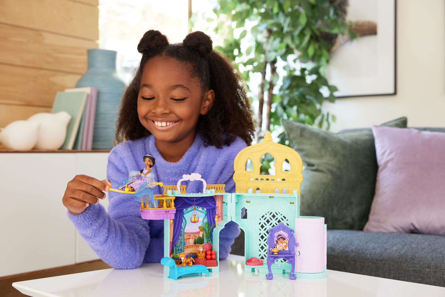 Disney Princess Jasmine Stacking Castle Doll House With Small Doll, Inspired By Disney Movie Aladdin