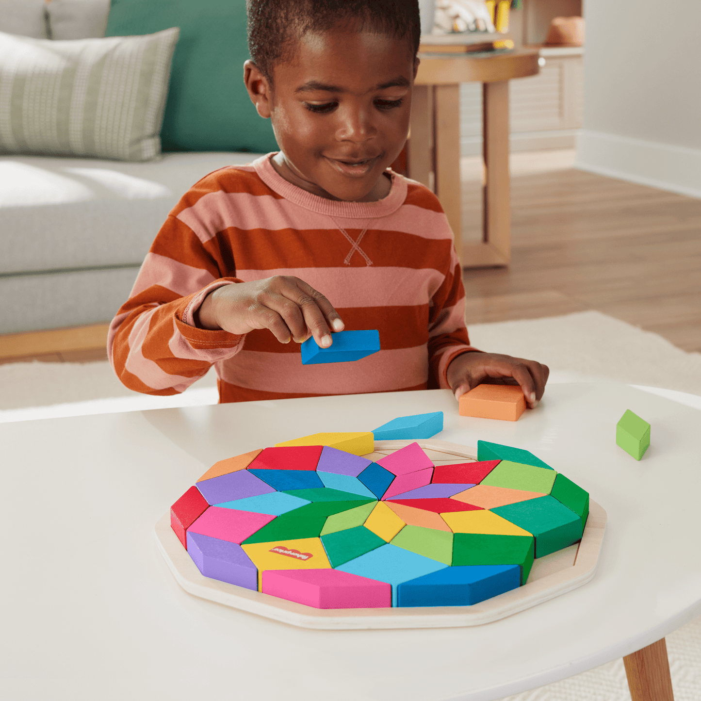 Fisher-Price Brinquedo para Bebês Quebra-cabeça de Madeira Mandala Geométrica