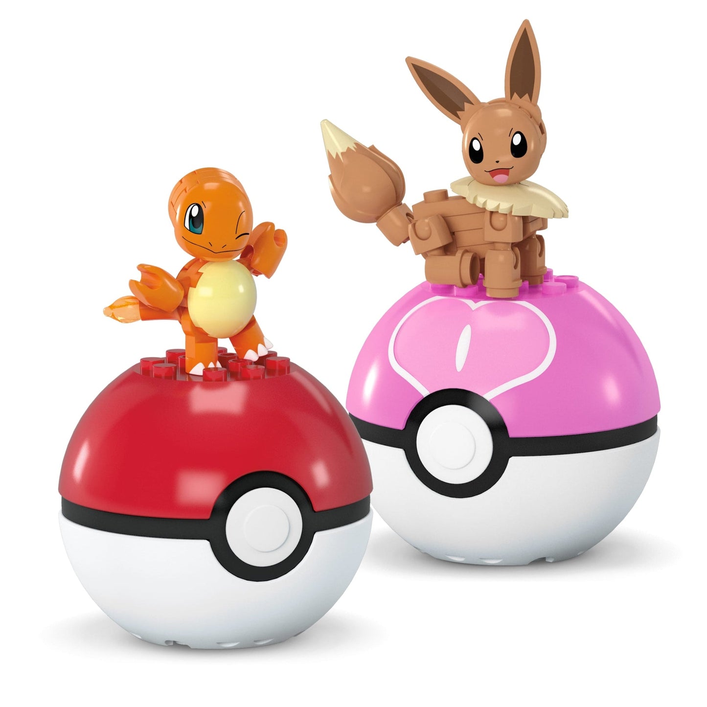 Mega  Pokémon  Figurines Articulées  Salamèche et Évoli, 40Pièces