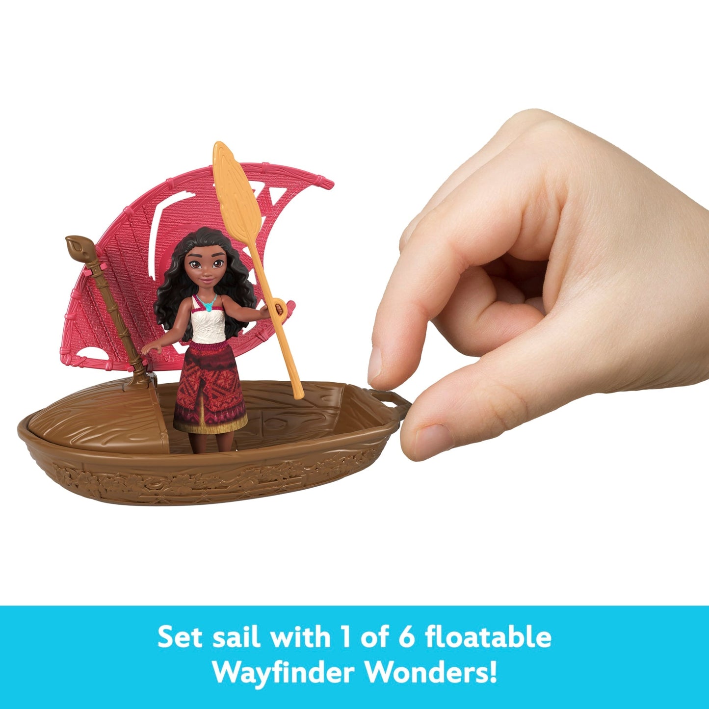 Disney Moana 2 Wayfinder Wonders with Surprise Small Doll, Canoe & Accessory (Styles May Vary)