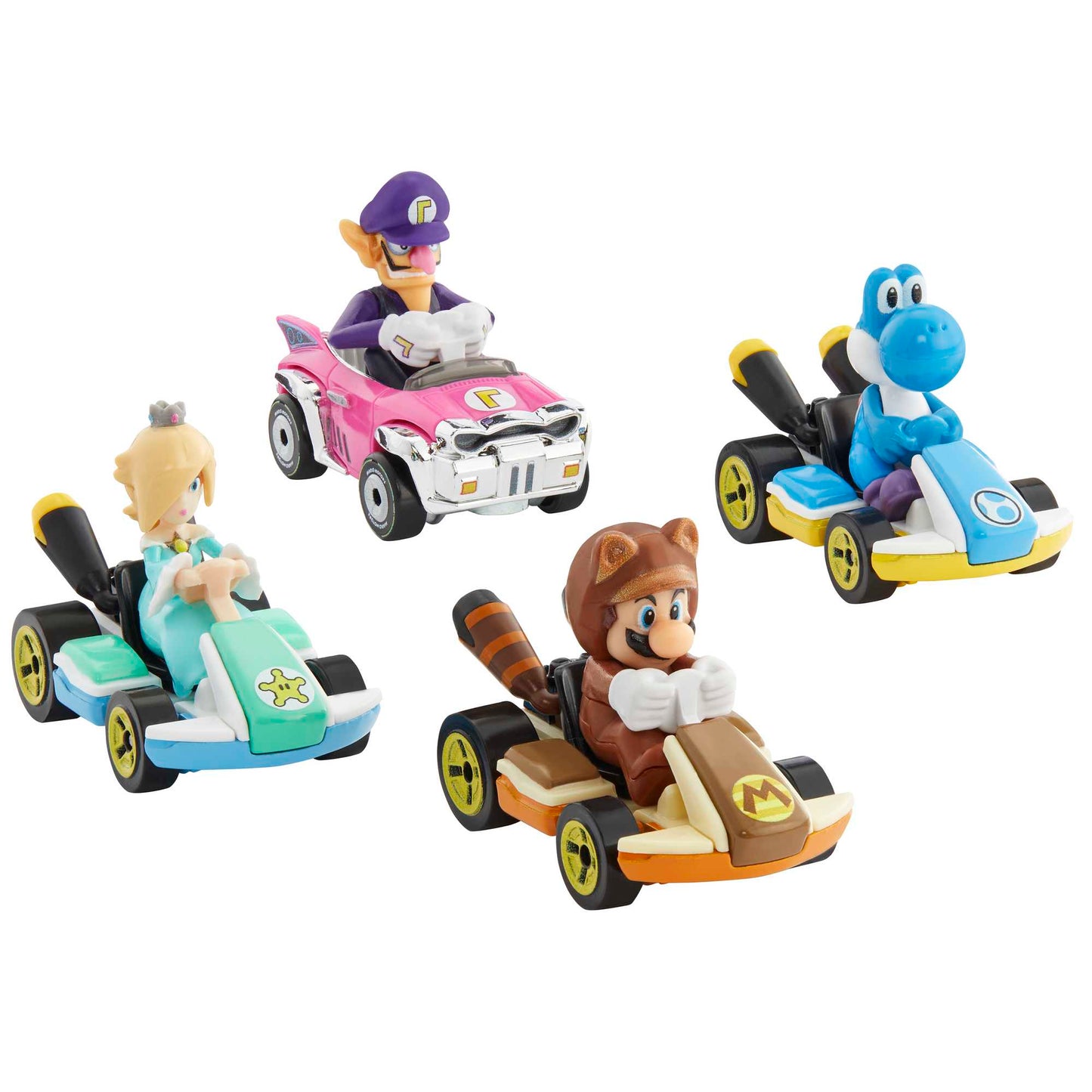Hot Wheels Mario Kart Vehículo de Juguete Yoshi Azul Claro Estándar Kart