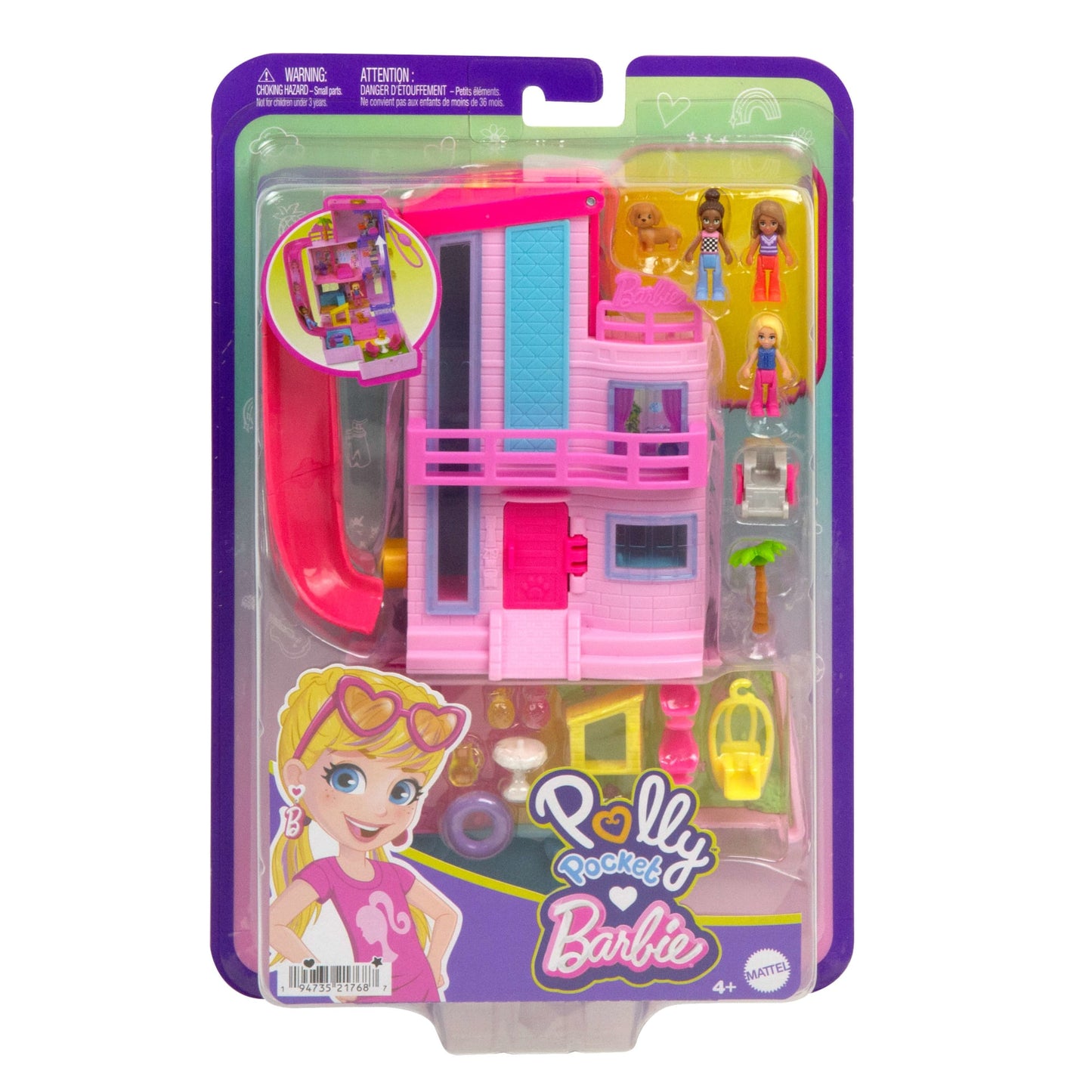 Polly Pocket-Maison de Rêve Barbie-Coffret Avec 3Mini-Figurines