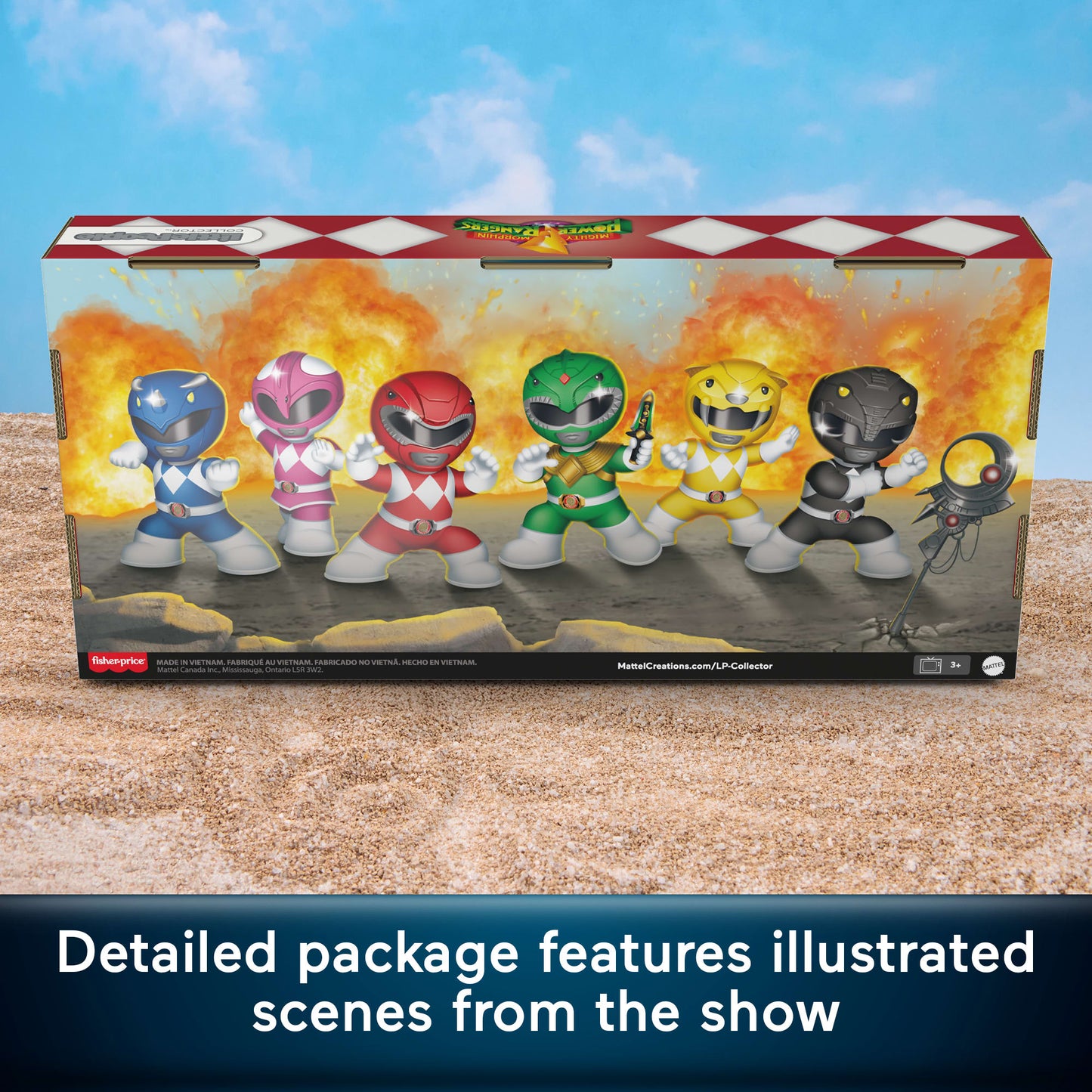 Little People Collector Power Rangers Special Edition Set For Adults & Fans, 6 Figures
