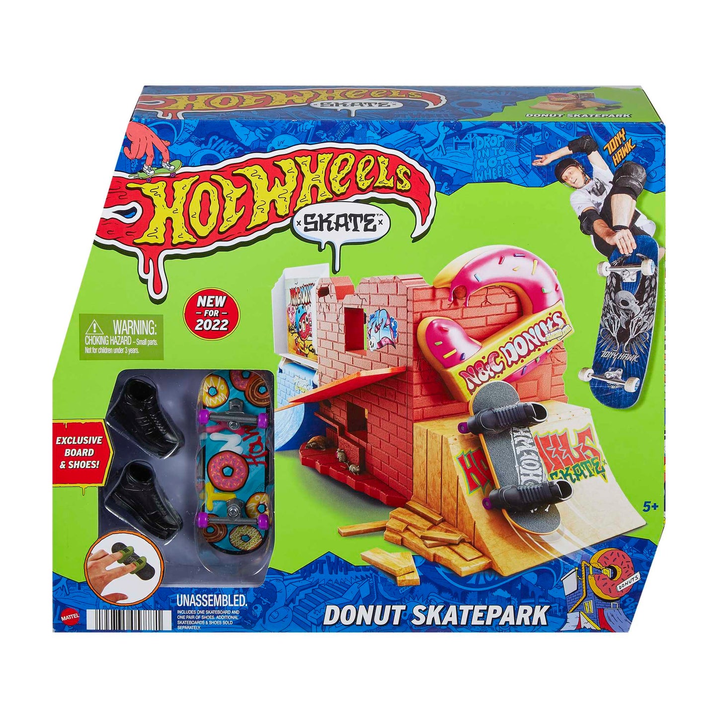 Hot Wheels Skate Pista de Juguete Set Tienda de Dona