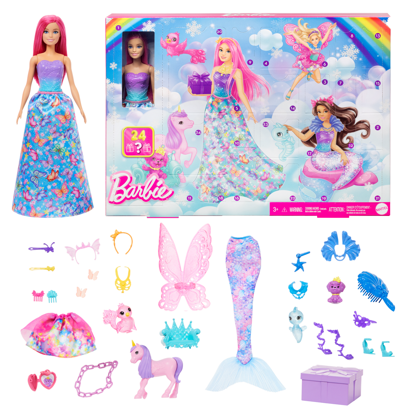 Barbie-Calendrier de L’Avent Barbie Dreamtopia-Poupée et Accessoires