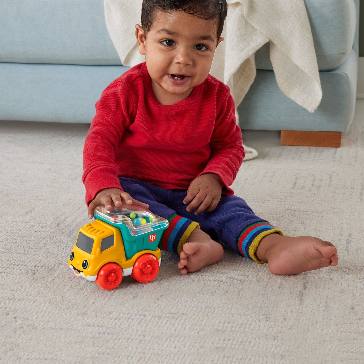 Fisher-Price  Camion-Benne Roulis-Boulis, Jouet à Pousser Avec Perles