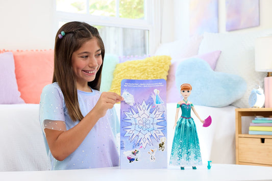 Disney Frozen Spin & Reveal Anna Fashion Doll & Accessories With 11 Surprises From Disney Movie
