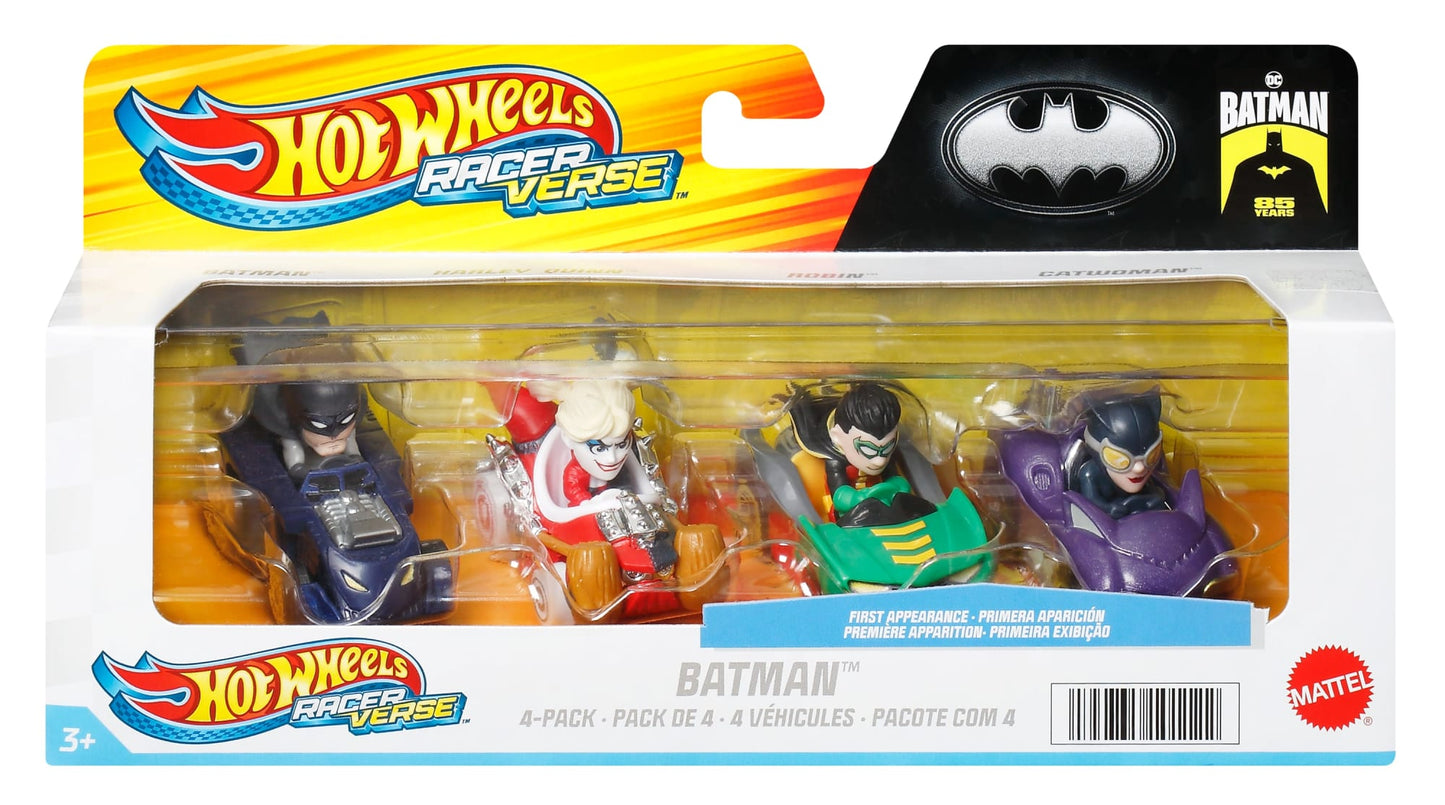 Hot Wheels  Racerverse  Coffret de 4Véhicules  Métal  Culture Pop