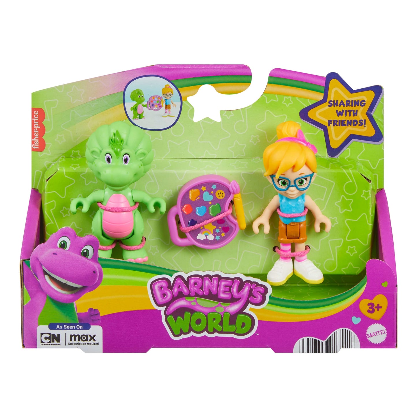 Barney Figura de Juguete Paquete de Baby Bop y Vivie