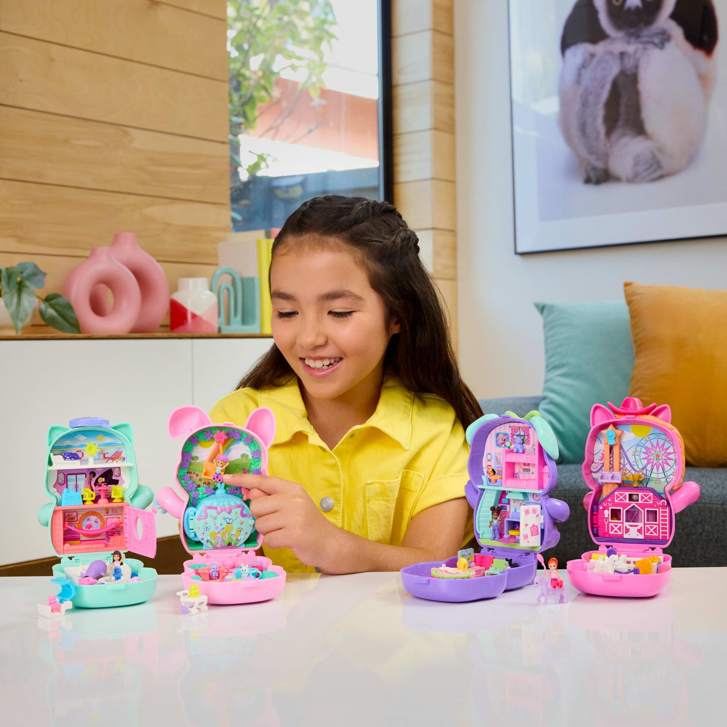 Polly Pocket  Coffret  Chat Mousaillon, Micro-Poupée, Chats, Access.