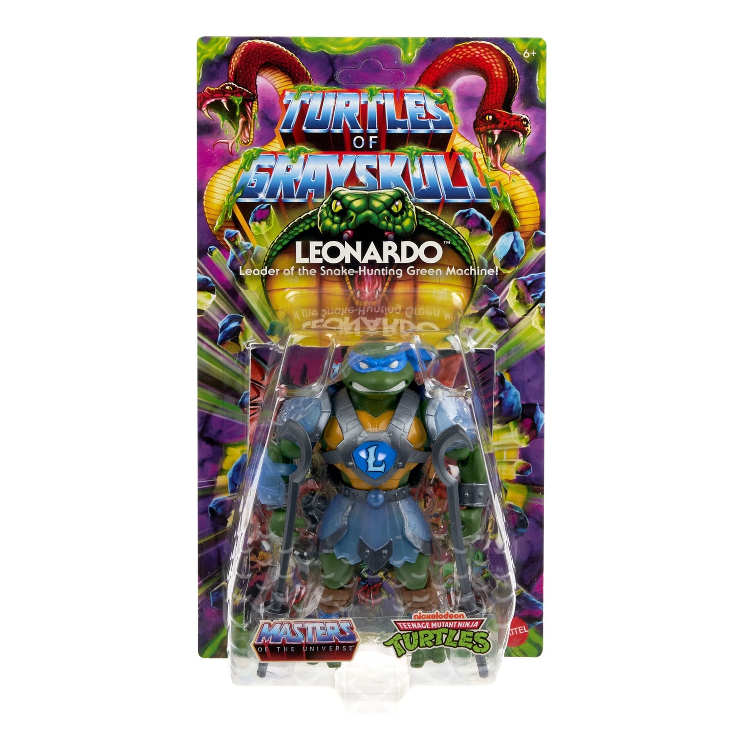 Masters of the Universe Tartarugas of Grayskull Figura de Ação Leonardo de 5.5 polegadas