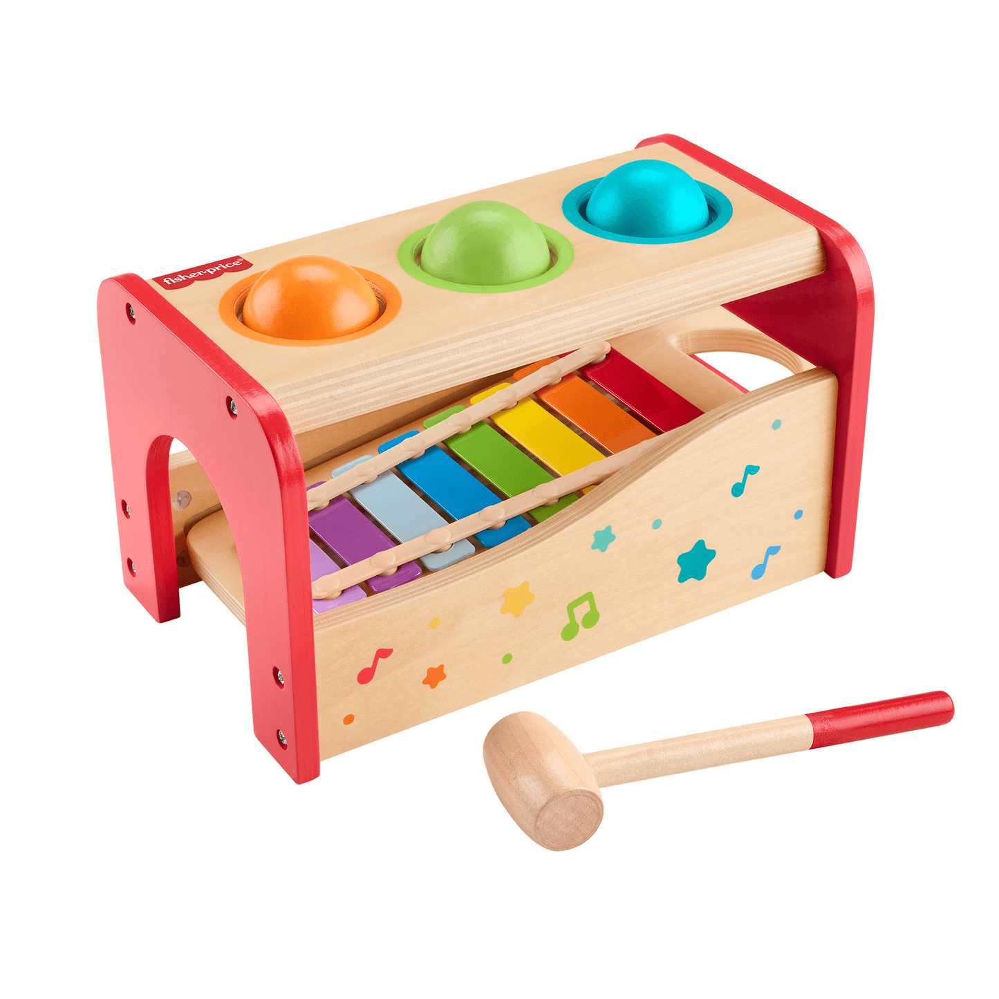 Fisher-Price® Xylophone Bim Bam, Instrument de Musique, 6 Éléments
