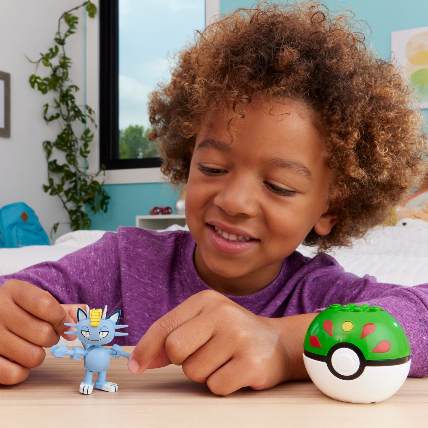 Mega  Pokémon  Figurine Articulée  Miaouss D’Alola, 28Pièces