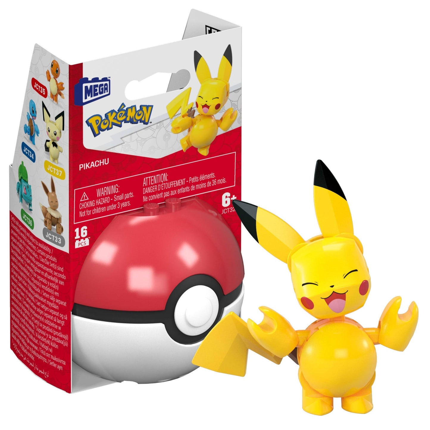 MEGA Pokémon Jogo de Construção Pokébola Colecionável Pikachu