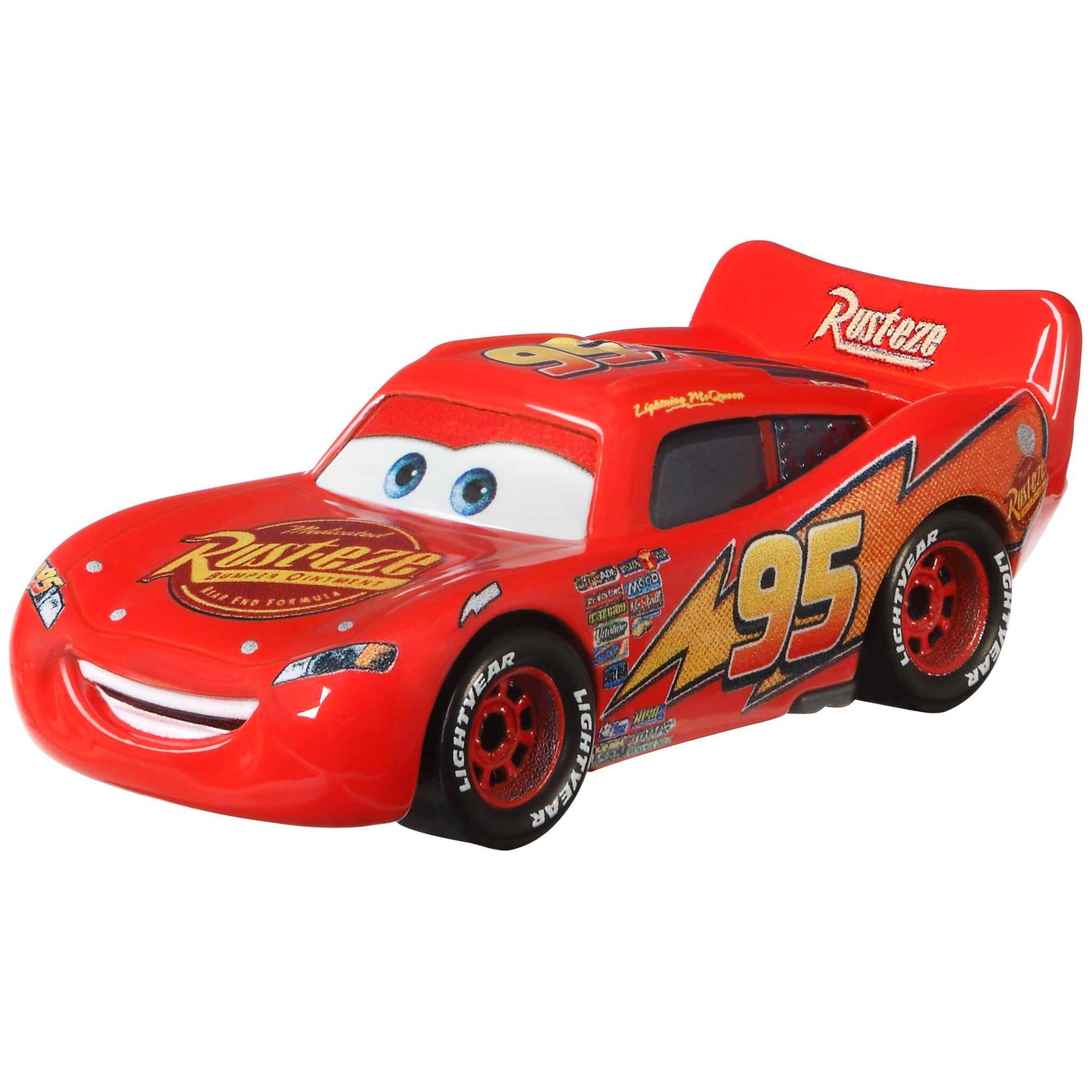 Cars de Disney y Pixar Vehículo de Juguete Rayo McQueen con Cartel