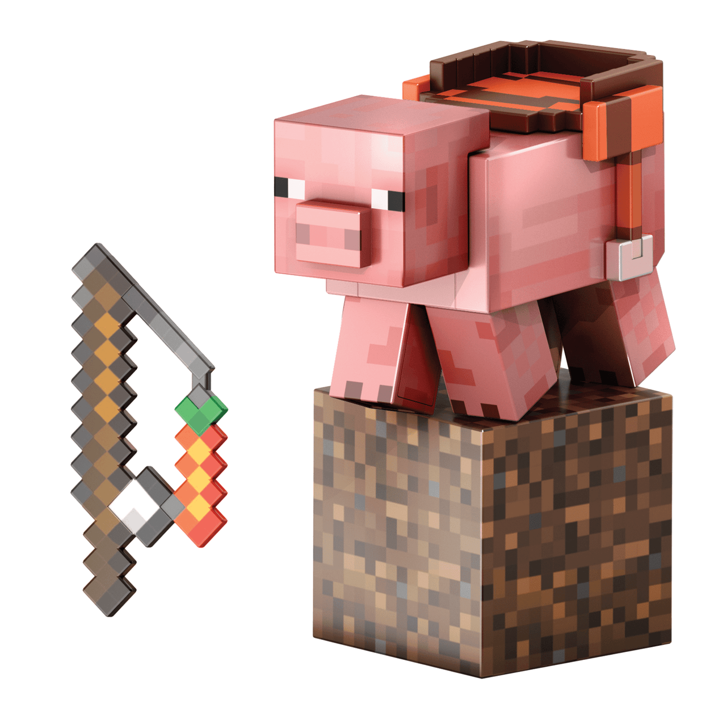 Minecraft-Cochon Diamond Level-Figurine Articulée 14Cm et Accessoires