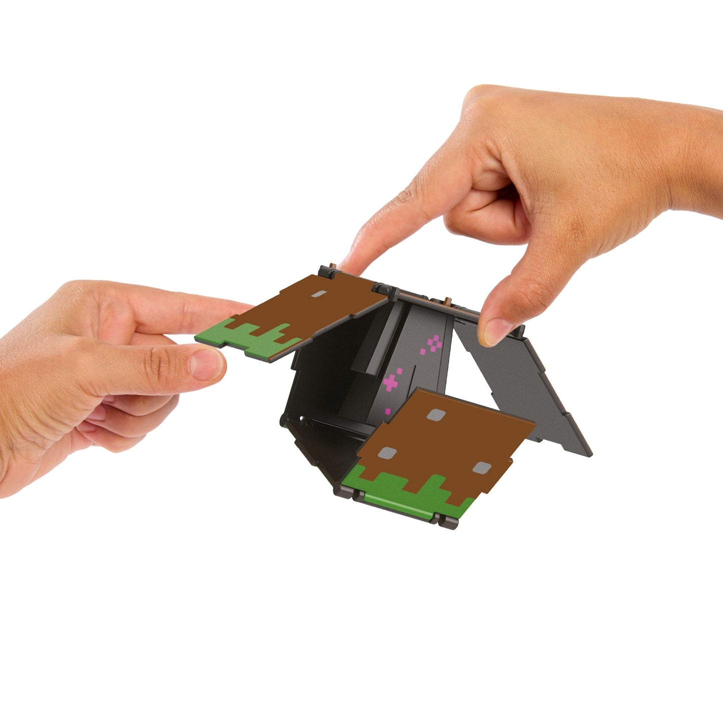 Minecraft Vanilla Figura de Acción Flippin' de 3.75 Enderman + Bloque de Pasto