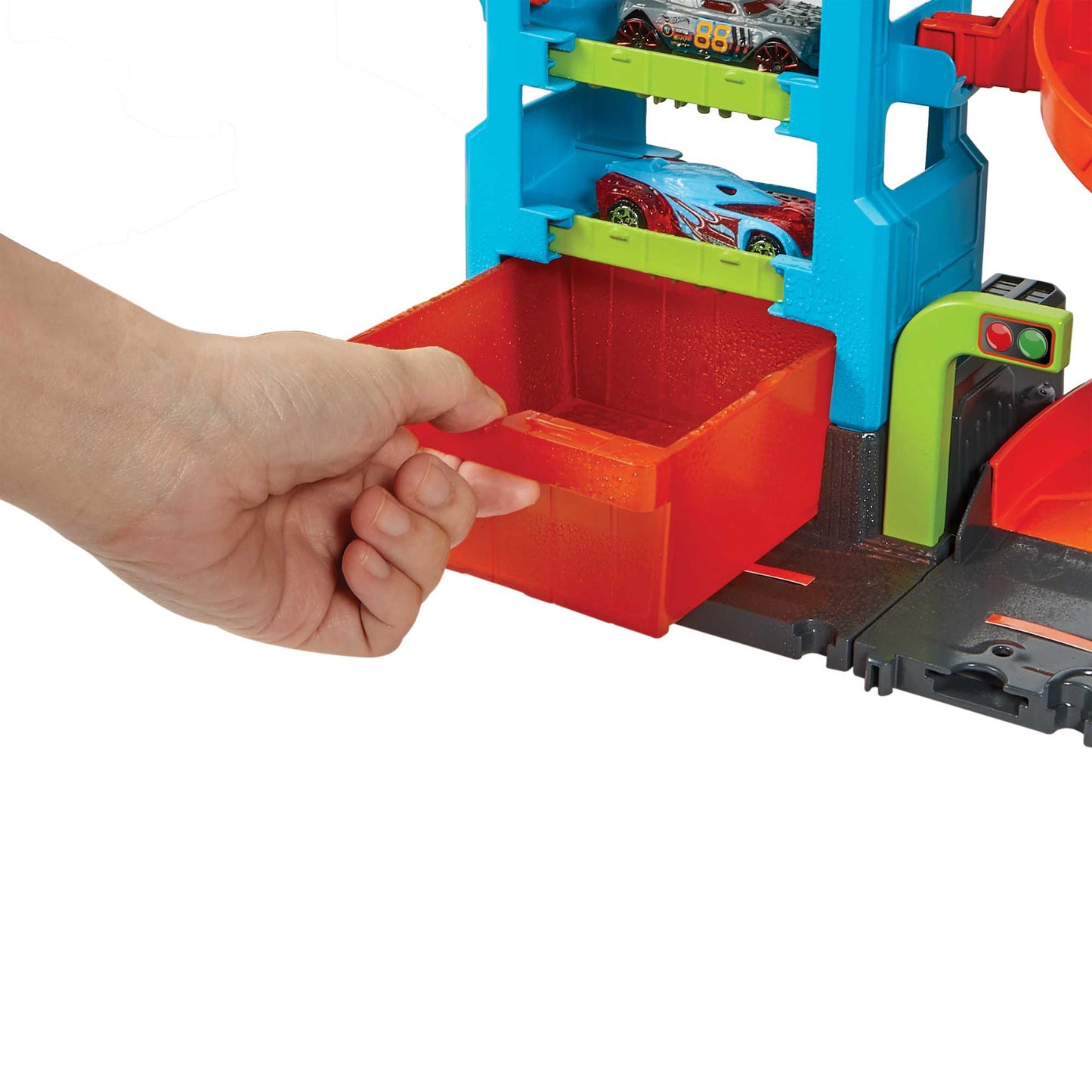 Hot Wheels City Pista de Juguete Autolavado Mega Torre