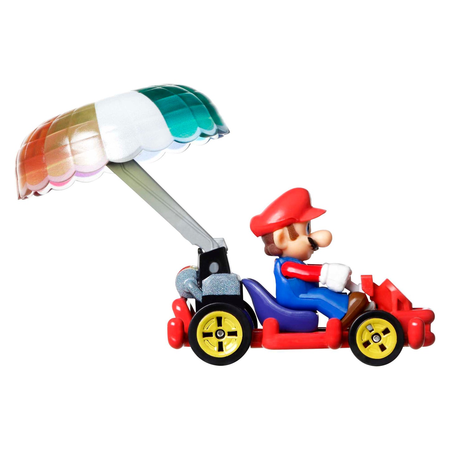 Hot Wheels Mario Kart Veículo de Brinquedo Mário Pipe Frame com Paraquedas