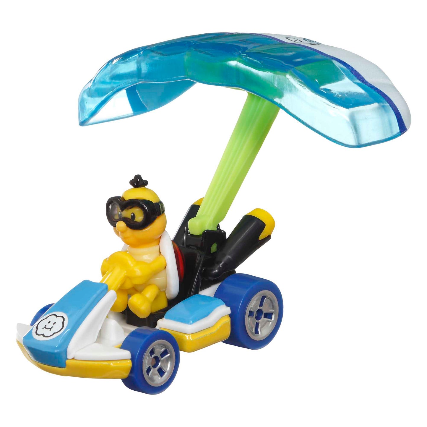 Hot Wheels Mario Kart Vehículo de Juguete Lakitu Estándar Kart con Cloud Glider