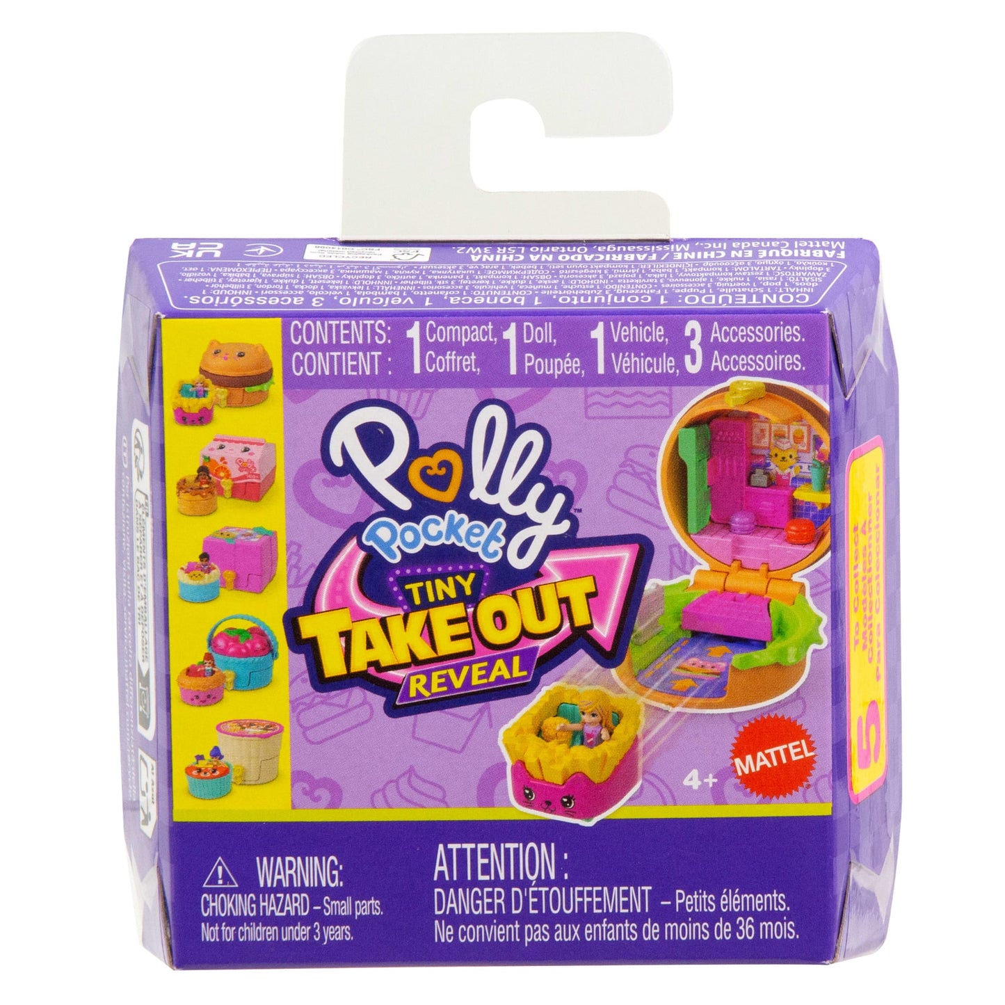 Polly Pocket  Tiny Take Out Reveal  Assortiment, Thème Alimentaire