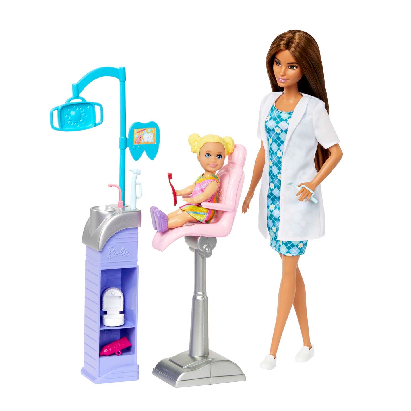 Barbie®-Métiers-Coffret Poupée Barbie® dentiste et Accessoires