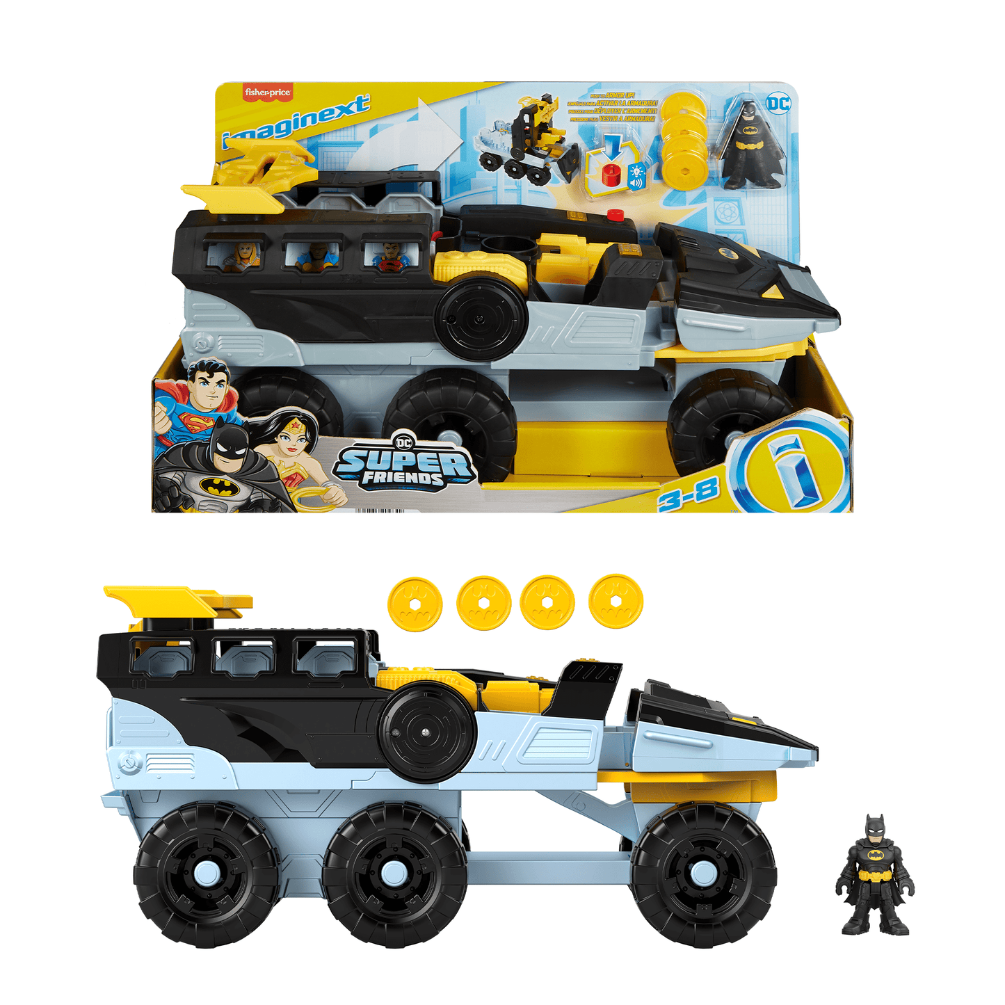 Imaginext  Dc Super Friends  Batchar Transformable, Figurine Batman