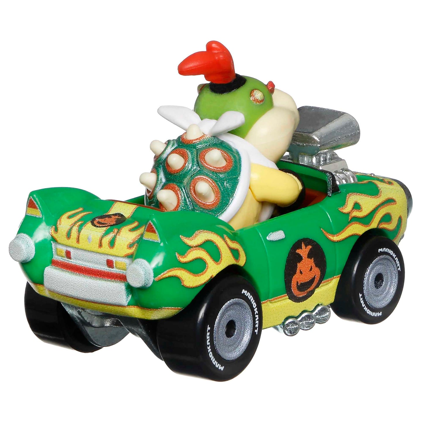 Hot Wheels Mario Kart Vehículo de Juguete Bowser Jr Flame Flyer