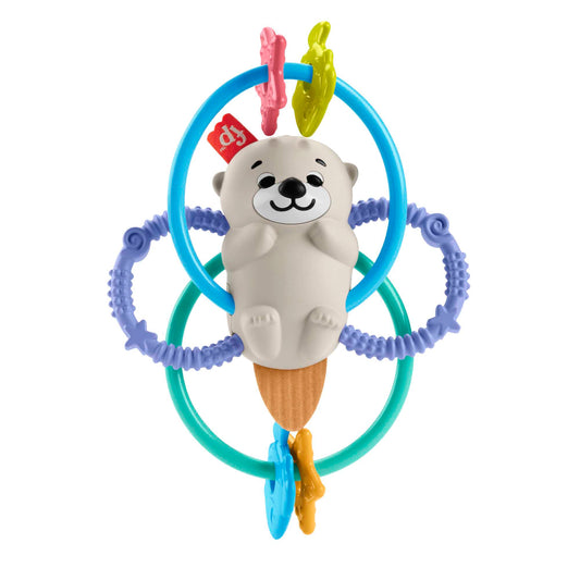 Hochet et Jouet de dentition Sans Bpa Pour Nouveau-Nés de Fisher-Price, Loutre à Tordre et Mordiller