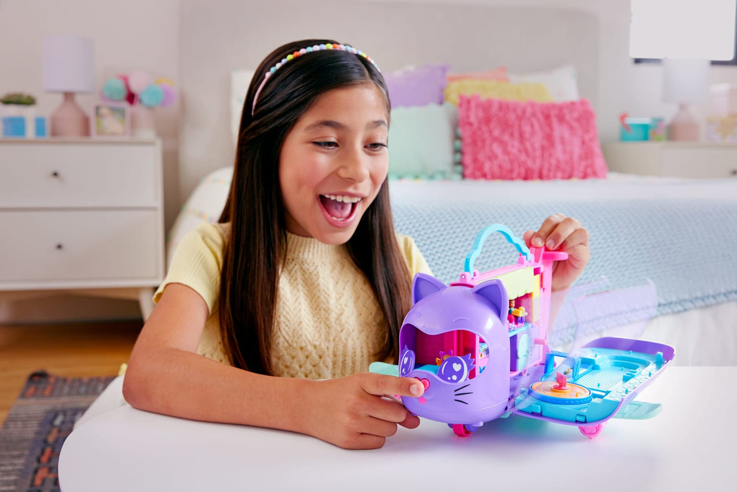 Polly Pocket-Avion Chaton Transformable-Coffret Avec 2Mini-Figurines
