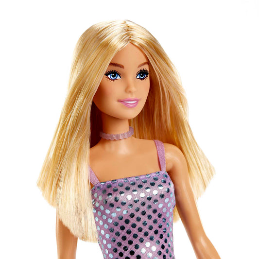 Barbie Doll, Kids Toys, Blonde in Lavender Metallic Dress