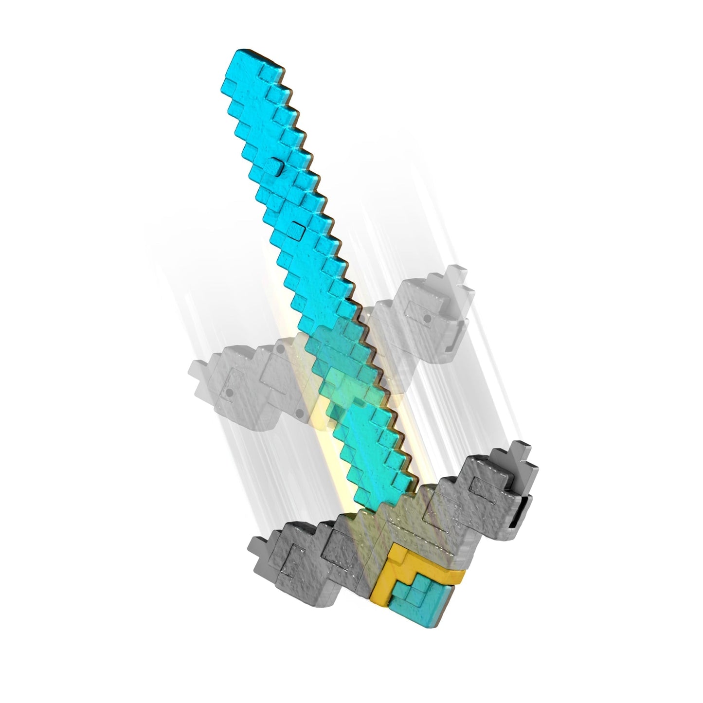 Minecraft – Film – Accessoire – Épée et Pioche Appuyez et Transformez