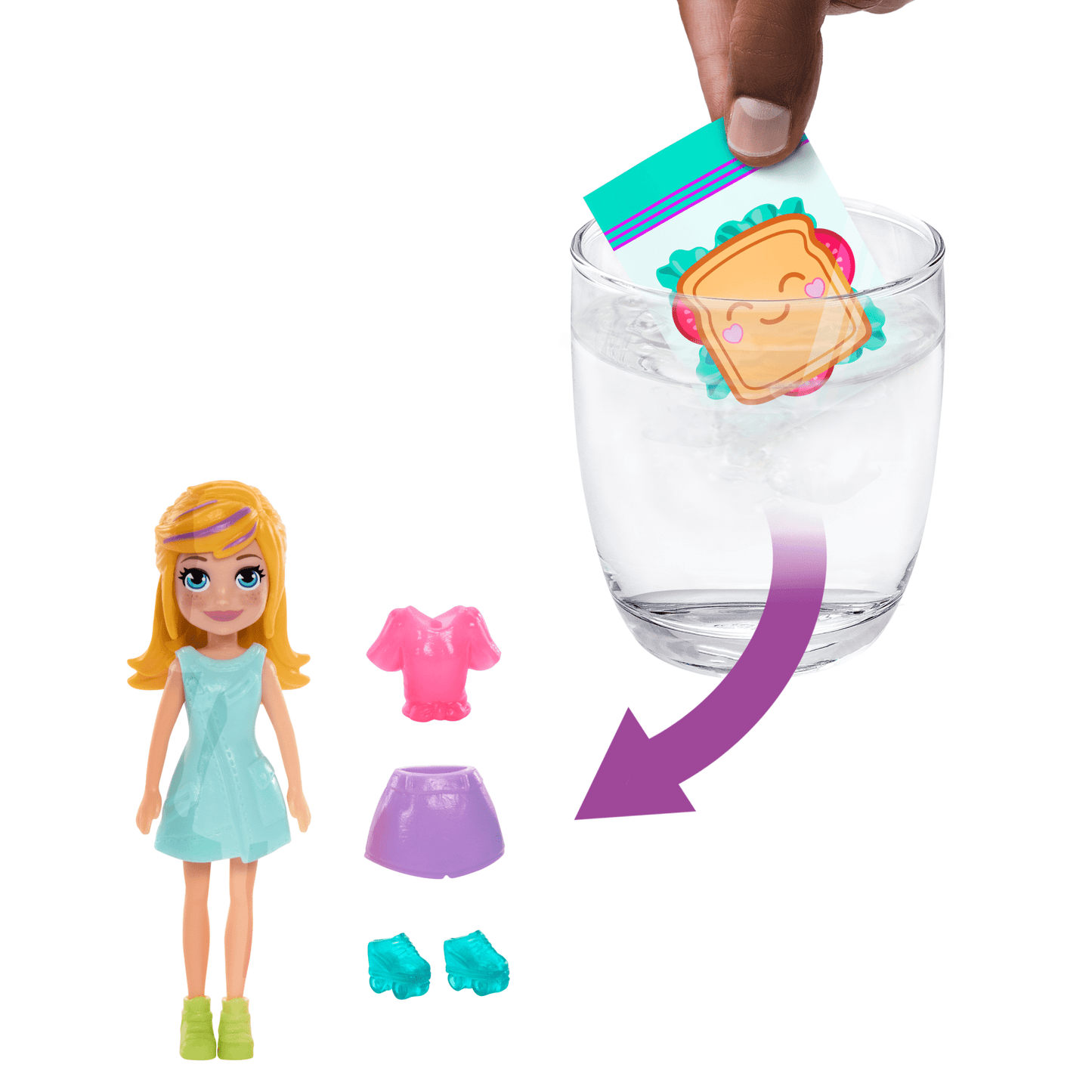 Polly Pocket  Coffret de Jeu et Poupée  Mini Looks, Poupée 7,62Cm