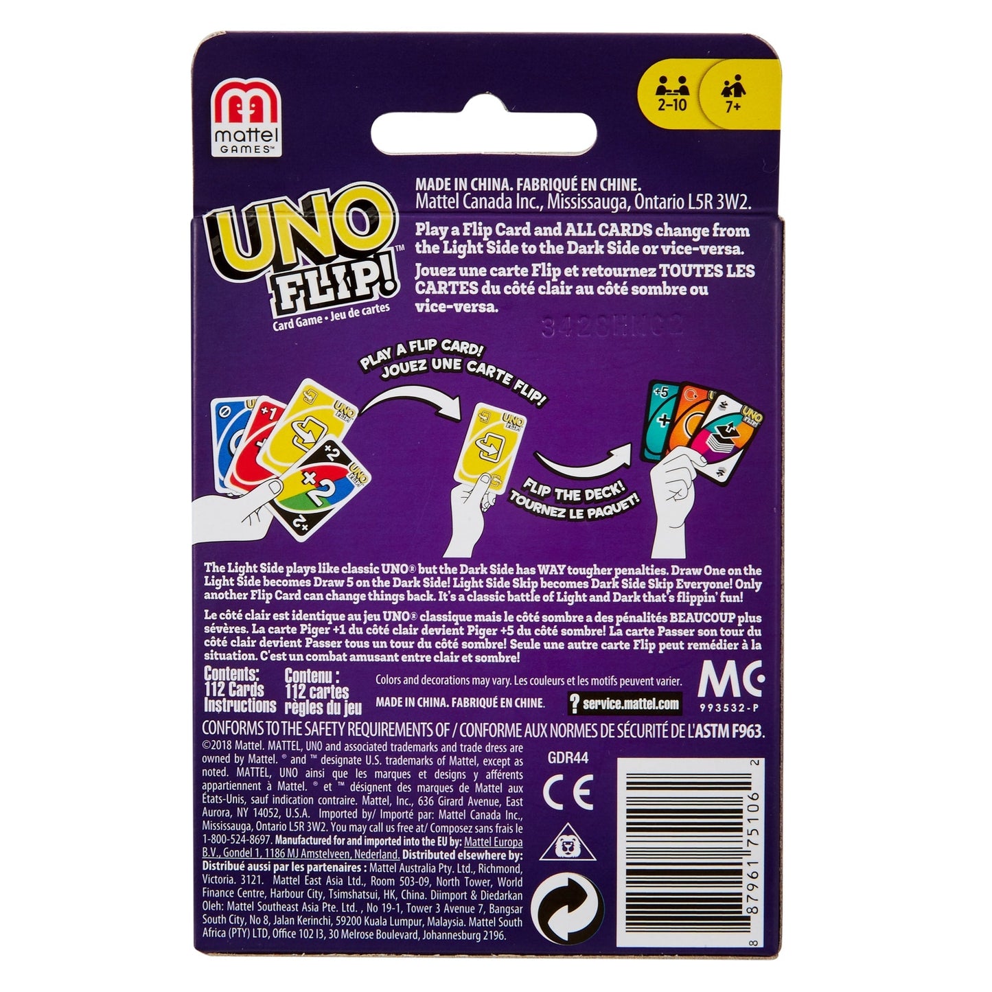 UNO Jogo de Cartas Flip