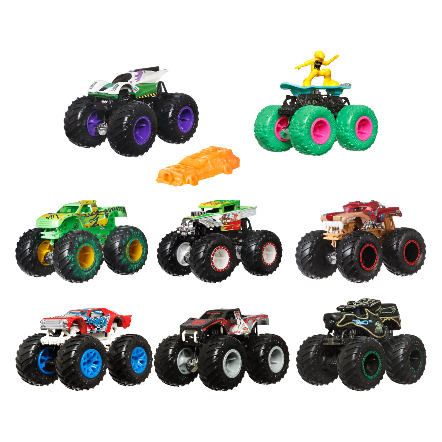 Hot Wheels Monster Trucks Veículo de Brinquedo Carro Surpresa Escala 1:64