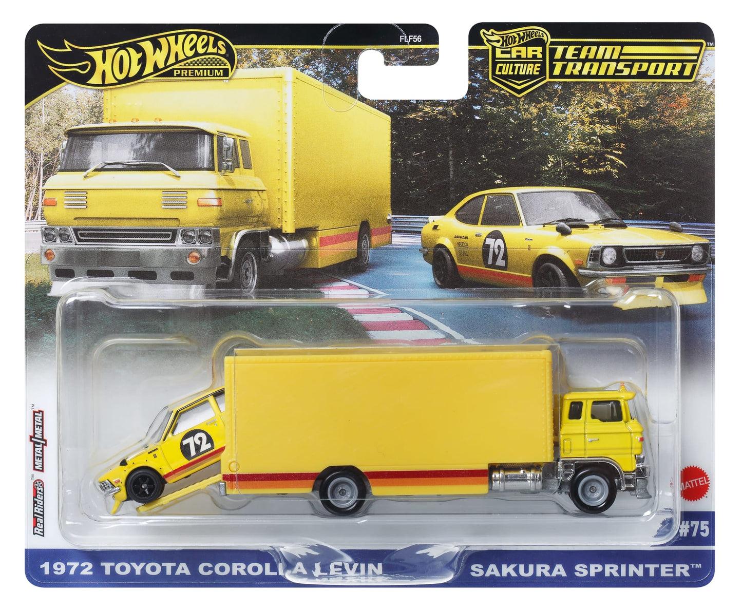 Hot Wheels Collector Veículo de Brinquedo Carro Transportador 72 Toyota Corolla Levin