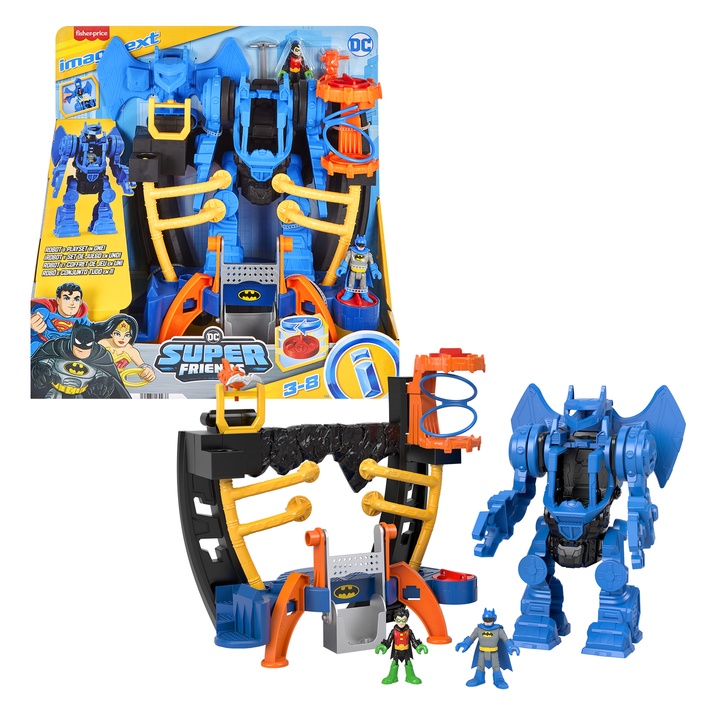 Imaginext Dc Super Friends Batman Centre de Commandement Robot