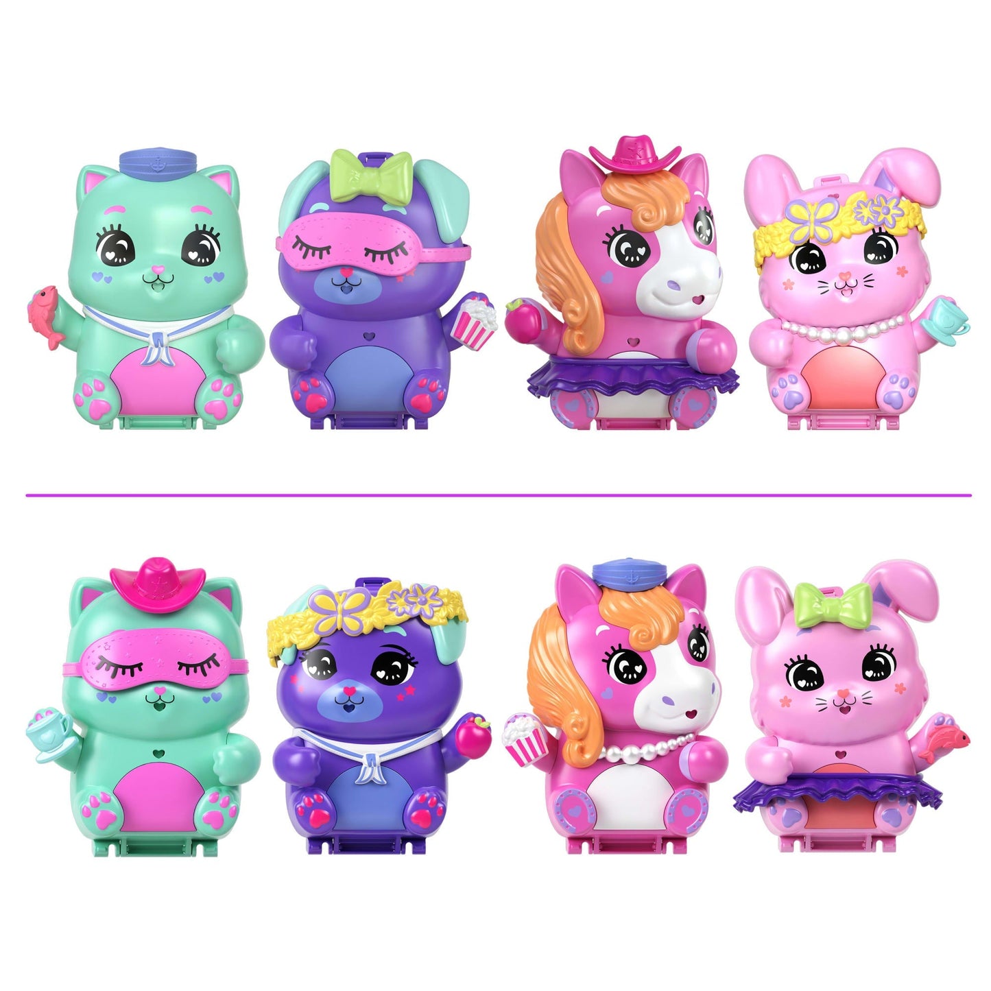 Polly Pocket Coffret Lapin Heure du Thé, Micro-Poupée, Lapins, Acc.