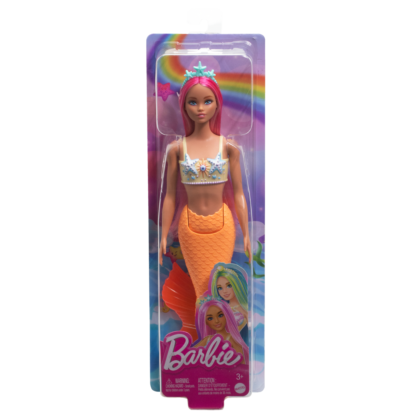 Barbie-Poupées Sirènes Avec Cheveux et Nageoire Colorés et Serre-Tête