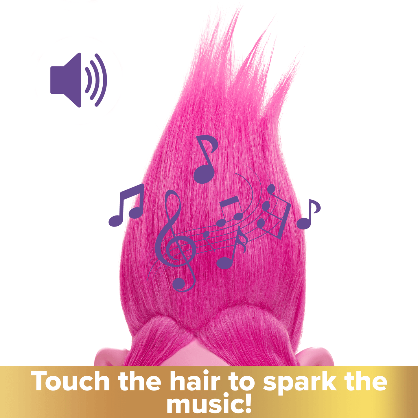 Dreamworks Trolls Band Together Rainbow Hairtunes Poppy Doll, Light & Sound, Toys inspired By The Movie