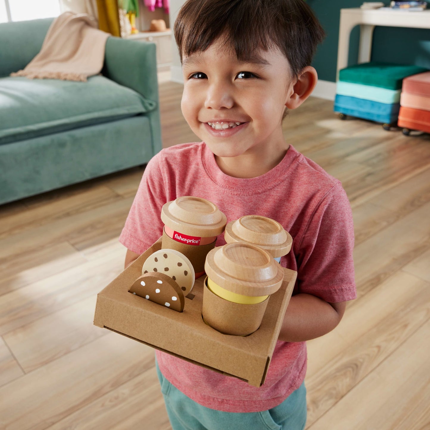 Fisher-Price Juguete para Bebés Set Mi Primer Capuchino de Madera