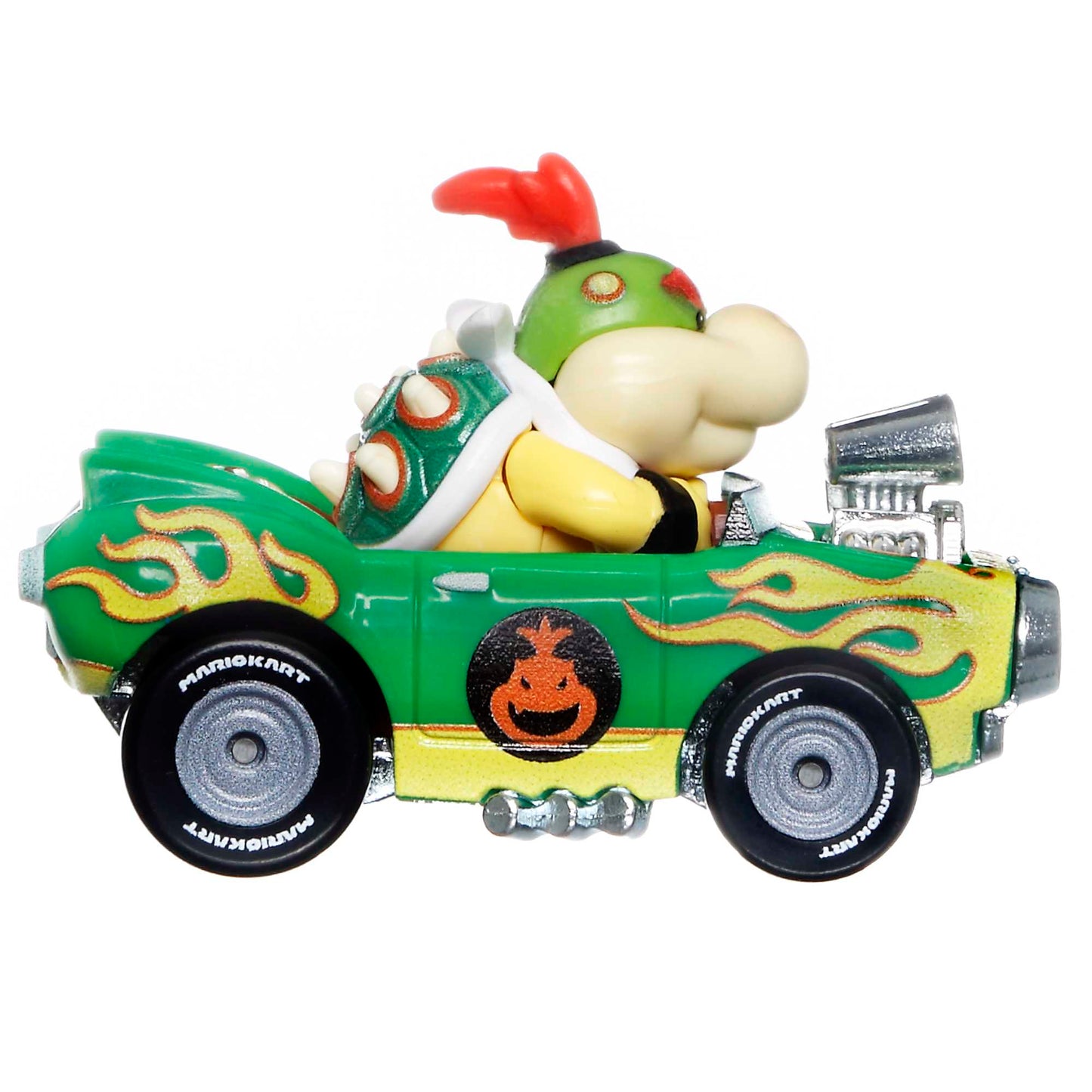 Hot Wheels Mario Kart Veículo de Brinquedo Bowser Jr Flame Flyer