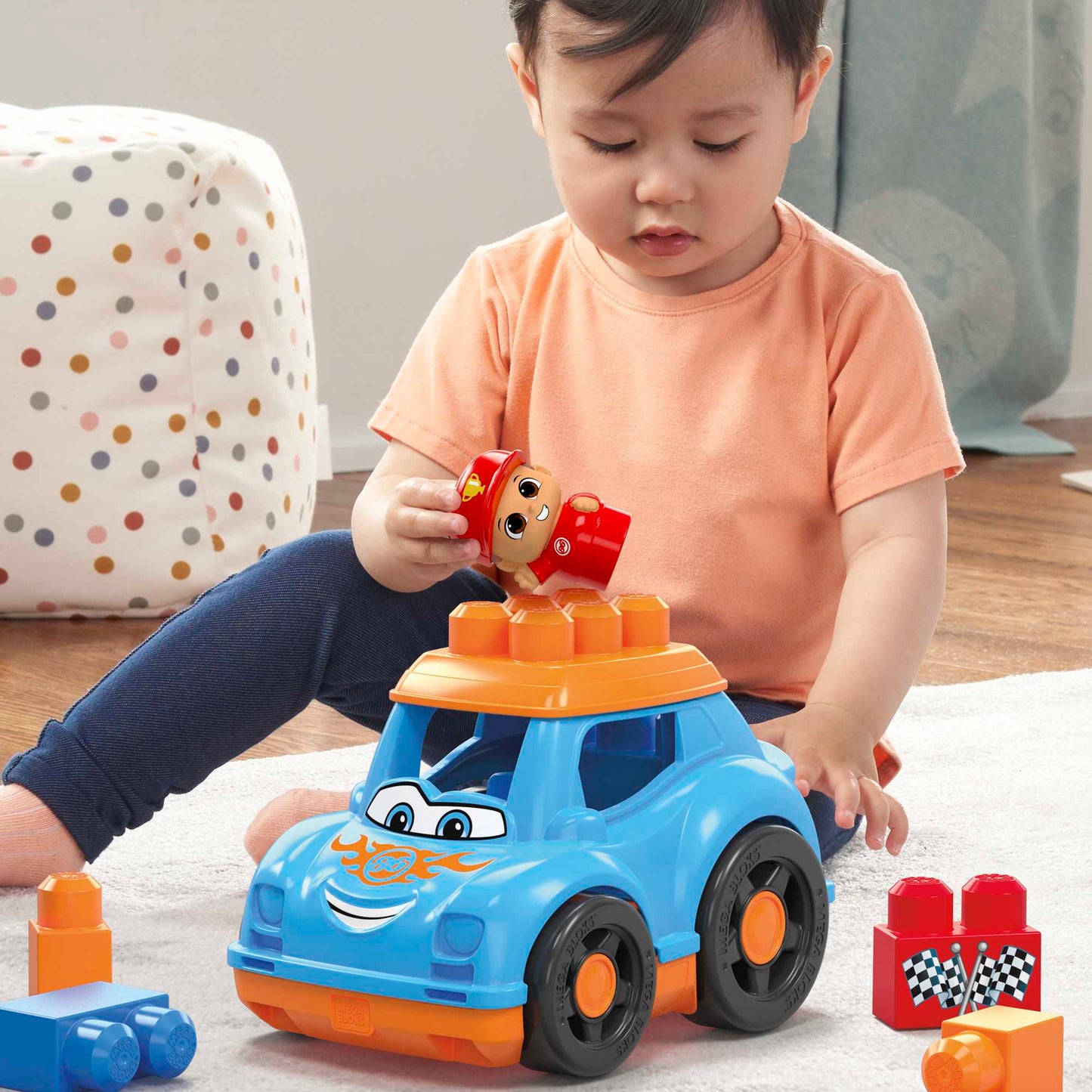 Mega Bloks Juguete de Construcción Coche de carreras Ricky