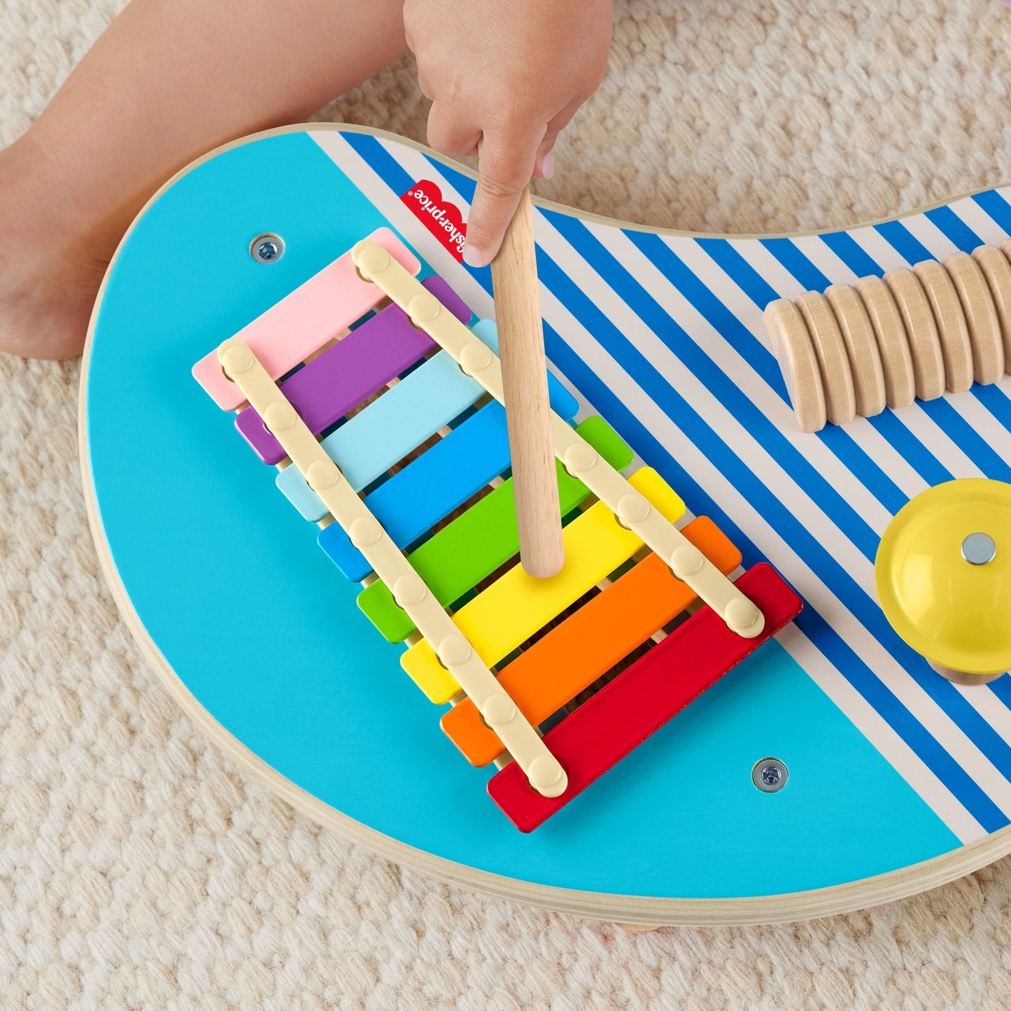 Fisher-Price Brinquedo para Bebês Mesa de Atividades Musicais de Madeira