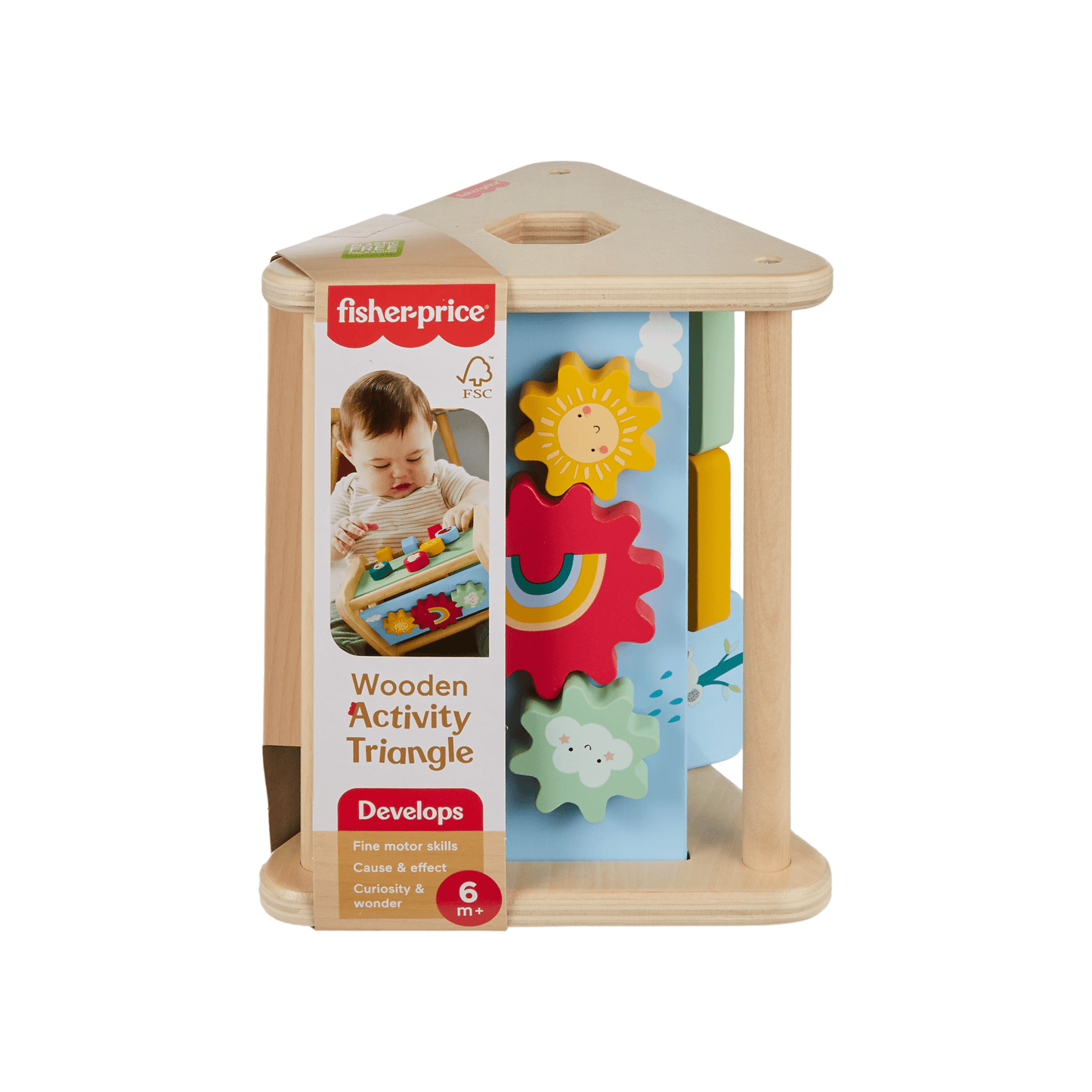 Fisher-Price  Triangle D’Activités en Bois, 1Élément en Bois