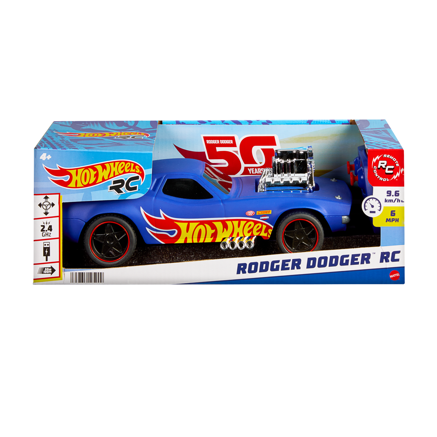 Hot Wheels  Véhicule Téléguidé  Échelle1:16  Rodger Dodger