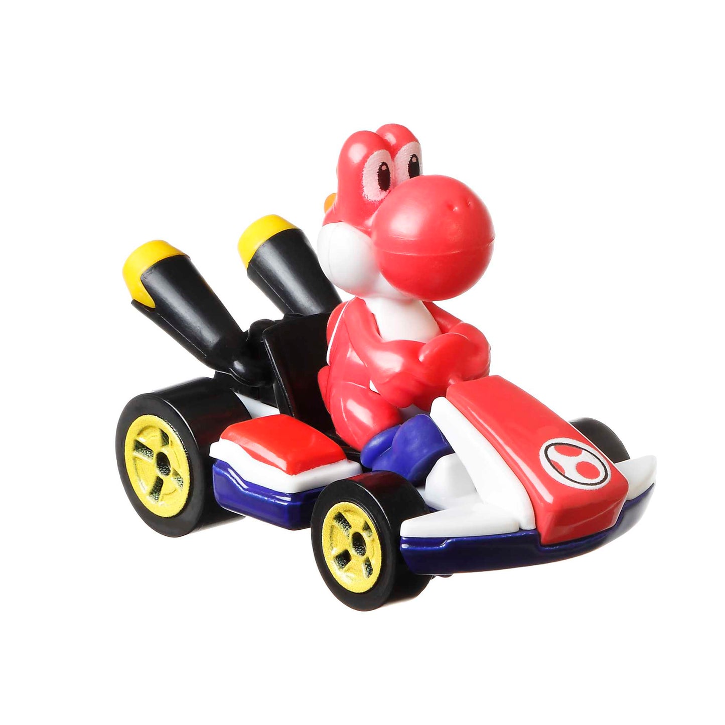 Hot Wheels Mario Kart Veículo de Brinquedo Kart Padrão Yoshi Vermelho