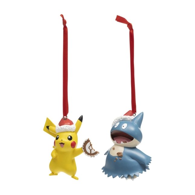 Pikachu & Munchlax Cookie Treat Pokémon Holiday Ornaments (2-Pack)