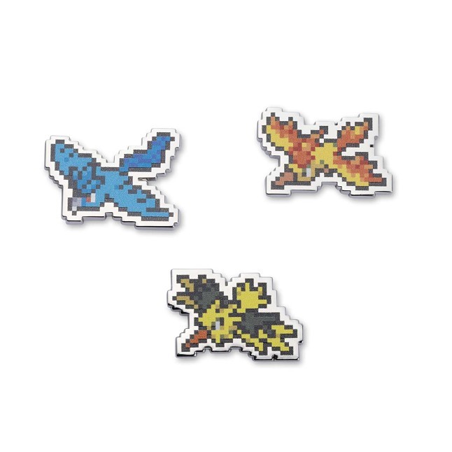 Articuno, Zapdos & Moltres Pokémon Pixel Pins (3-Pack)